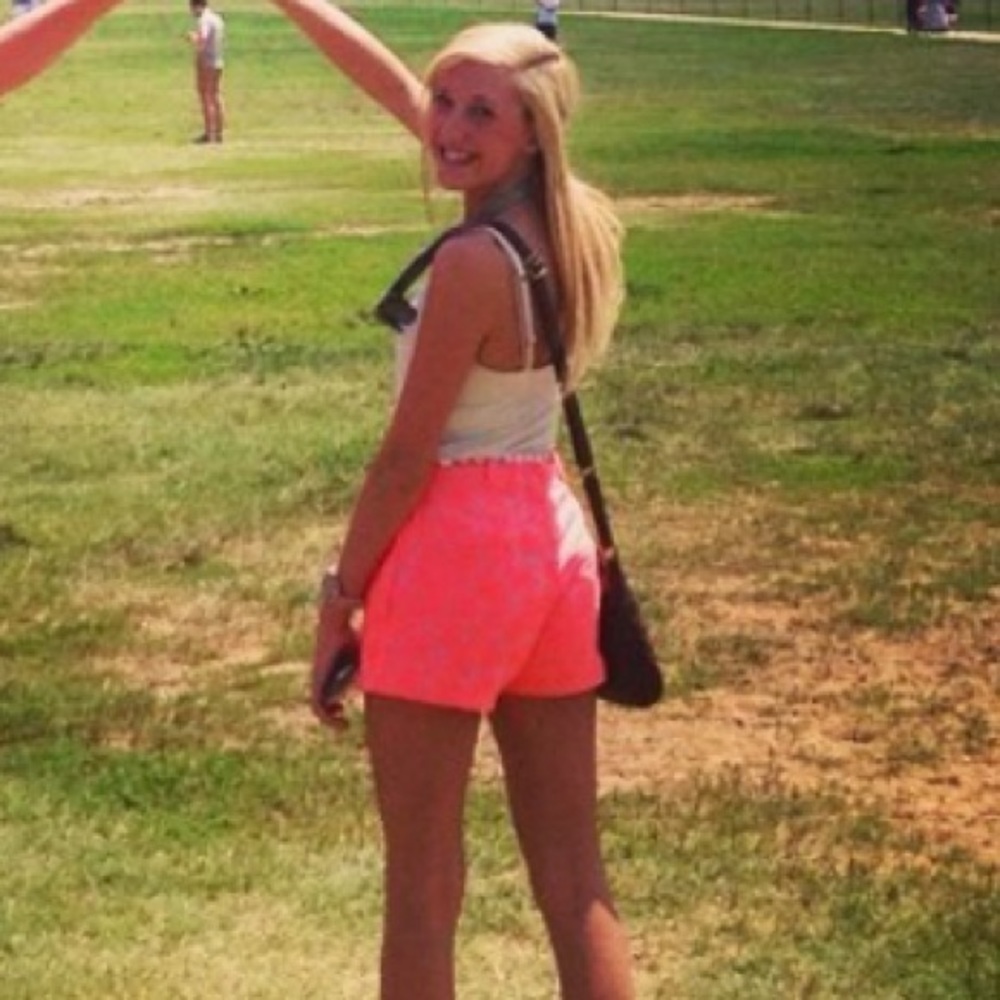 High waisted jcrew coral shorts